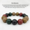 Artisanal Five-Elements Fragrance Bead Bracelet in Natural Ingredients
